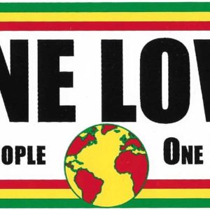 One Love rasta sticker reggae sticker bumber sticker