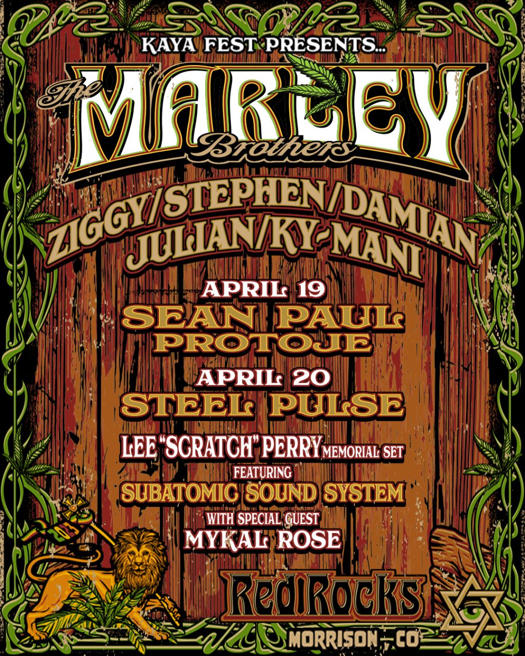 The Marley Brothers w/ Special Guests to Perform at Red Rocks