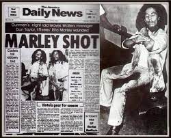 Bob Marley shot newspaper article image