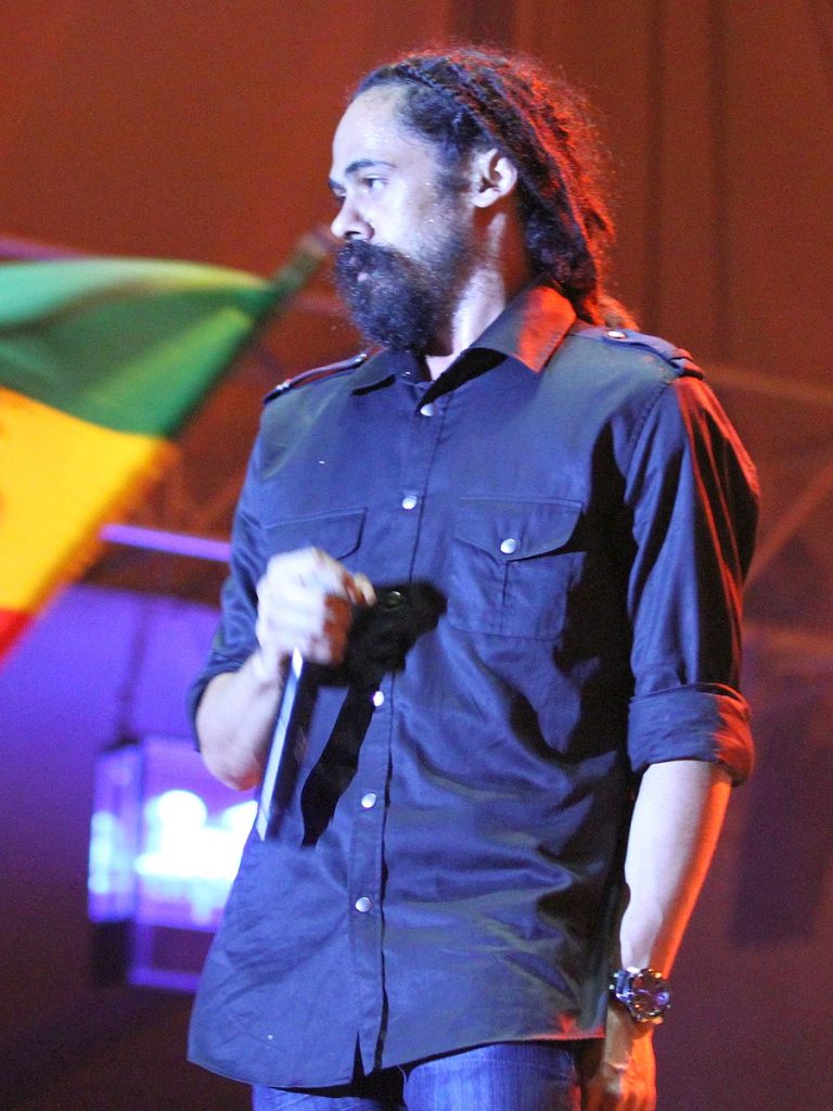 Damian Marley performing with his Band on the red stage at Summerjam Festival on 4th of July 2015 in Köln
