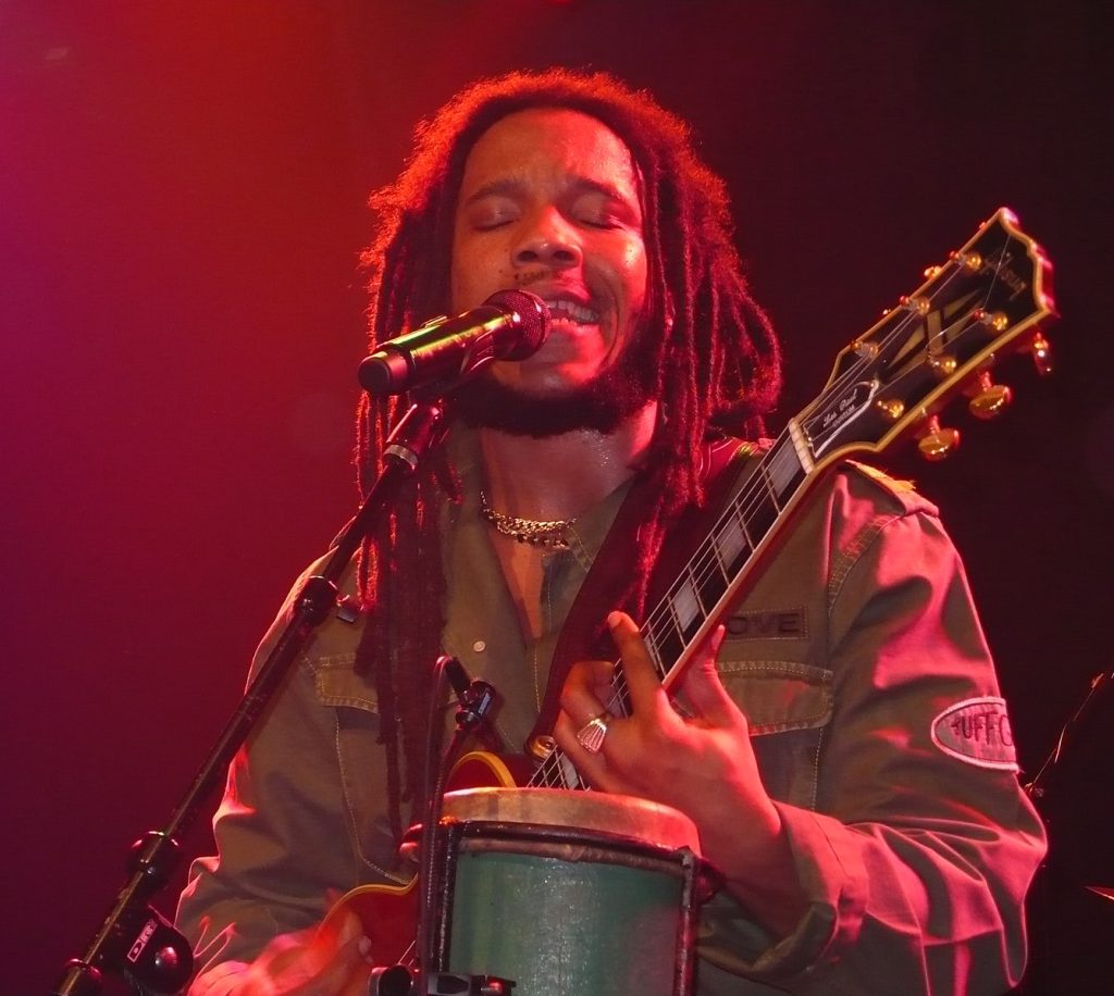 Reggae artist Stephen Marley performing in Vancouver, Canada on the first concert of his tour to promote the album "Mind Control", 14 April 2007